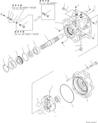 708-1W-00961 708-1W-01850 708-1W-00010 For Komatsu WA450-6 WA470-6 WA480-6 Hydraulic Piston STEERING PUMP