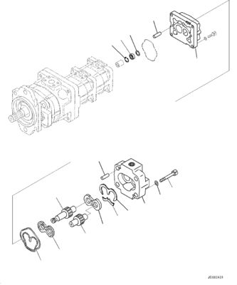 705-56-36051 705-56-36050 705-38-30060 For Komatsu WHEEL LOADER WA320-6 Hydraulic  PUMP GP-PISTON Gear Pump Aftermarket