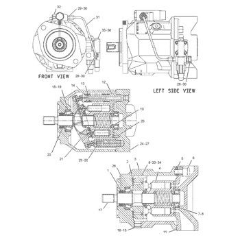 2458998 CA2458998 245-8998 For CAT 416D Backhoe Loader Hydraulic Main Pump Piston Pump PUMP ASSY PUMP GP-PISTON Aftermarket High quality Original