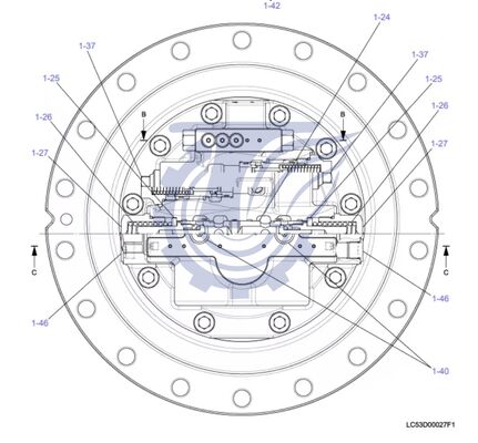 Use For Kobelco 350-10 Excavator Travel Assembly LC53D00027F1 High Quality Final Drive Assembly Construction Machinery Aftermarket Parts Manufacturer