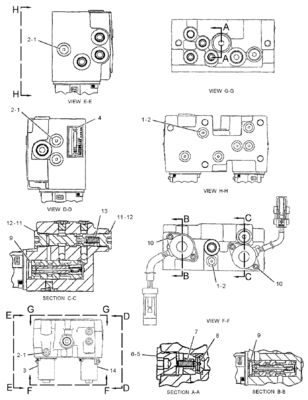 307d 308d TQ Control Valve, 373-7026 3737026 TQ Bagian Excavator