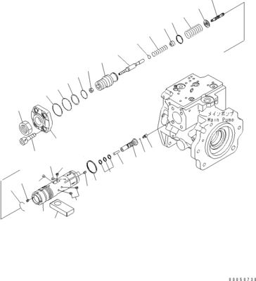 708-1L-00710 708-1L-01710 708-1L-04230 Untuk loader Komatsu Wa450-6 Wa470-6 Wa480-6 Pompa piston utama hidrolik
