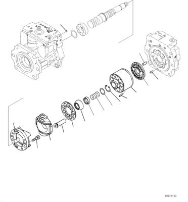 708-1g-00060 708-1g-01060 708-1g-04310 Untuk Komatsu Wa470-6 Wa480-6 Piston Hidrolik Pompa Utama Pompa Loader Asli
