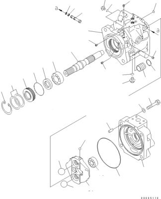 708-1W-00960 708-1W-00850 708-1W-03710 Untuk Komatsu WA450-6 WA470-6 WA480-6 Pompa Hidraulik Piston Steering