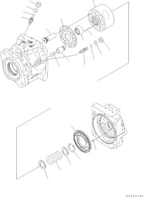 708-1S-00970 708-1S-01970 708-1S-04440 untuk Komatsu WA380 WA430 WA450 WA470 WA480-6 Pompa Hidrolik Menyenangkan Asli