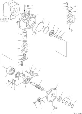 708-45-10204 708-4L-00910 708-45-11204 untuk Komatsu WA700-3 WA800-3 Pompa Hidrolik POMPA SAKLAR Asli Kualitas Tinggi
