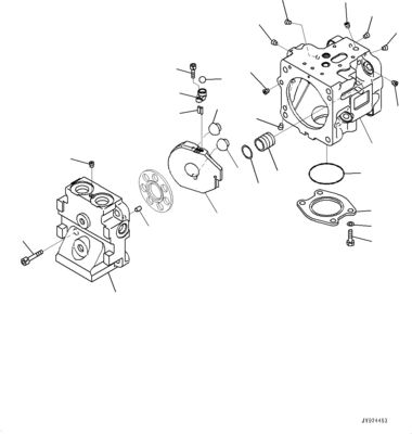 708-1S-00950 Untuk Komatsu D375A-6R Bulldozer Hydraulic Fan Pump Piston Pump Asli Kualitas tinggi Pasar Belakang
