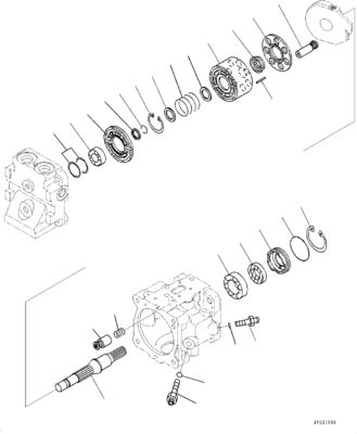 708-1S-00950 Untuk Komatsu D375A-6R Bulldozer Hydraulic Fan Pump Piston Pump Asli Kualitas tinggi Pasar Belakang