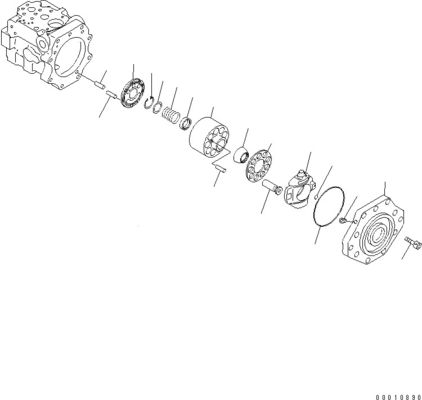 708-1W-00600 708-1S-00910 R7081S00910 R7081W00600 Untuk Komatsu D475A-5 Bulldozer pompa kipas hidrolik pompa piston asli