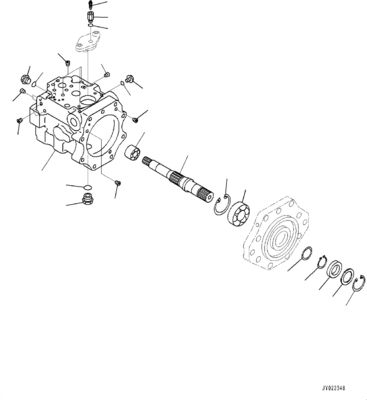 708-1W-00690 708-1W-01690 708-1W-04222 Untuk Komatsu D375A-6 buldoser hidraulik kipas angin pompa Asli Kualitas tinggi