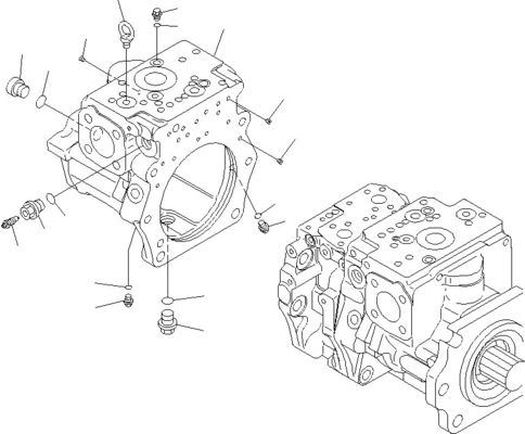 708-2G-00800 708-2G-00801 708-2G-01081 Untuk Komatsu Loader WA600-6 Pompa Hidraulik Pompa Piston Pompa Utama Pompa Kualitas tinggi