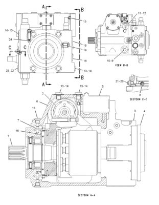 222-1214 2221214 20R3310 Untuk CAT Track D6N PUMP GP-PISTON hidraulik PUMP MAIN Pasang pasar kualitas tinggi Asli