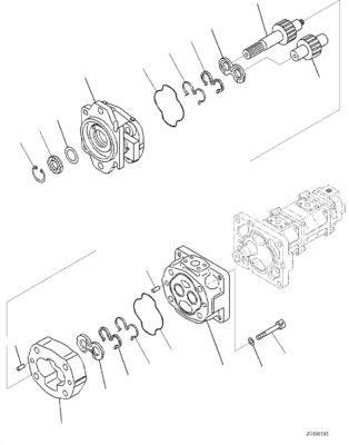 705-56-36051 705-56-36050 705-38-30060 Untuk Komatsu WHEEL LOADER WA320-6 POMPA Hidrolik GP-PISTON Gear Pump Aftermarket
