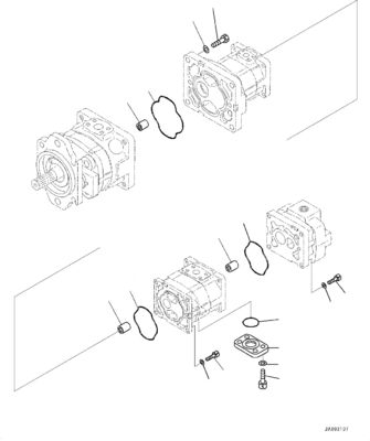 705-56-36051 705-56-36050 705-38-30060 Untuk Komatsu WHEEL LOADER WA320-6 POMPA Hidrolik GP-PISTON Gear Pump Aftermarket