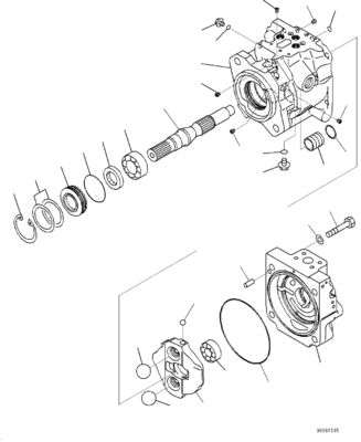 708-1W-00883 708-1W-00882 708-1W-00881 untuk Komatsu WA430-6 Pompa Hidrolik POMPA UTAMA POMPA LOADER Aftermarket Asli