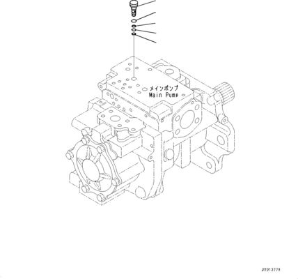 708-1H-00261 708-1H-01261 ​​708-1H-04270 Untuk Komatsu Bulldozer D375A-8 Pompa Utama Hidrolik POMPA PERALATAN KERJA Asli