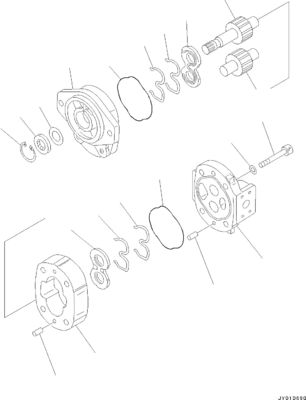 705-17-02022 705-22-31220 Untuk Komatsu Bulldozer D31EX-22 D31PX-22 D37EX-22 D37PX-22 Pompa Hidraulik Pompa Piston Pasar Belakang