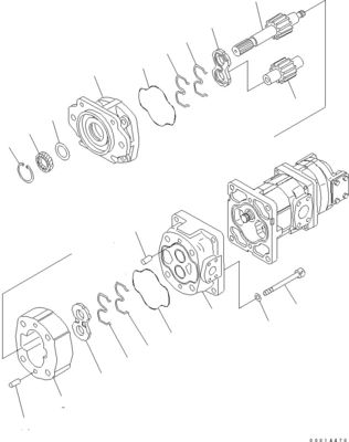 705-14-41010 705-14-41040 Untuk Komatsu Bulldozer D155AX-5 WA450 470-1 Pompa hidraulik Pompa piston Pasar