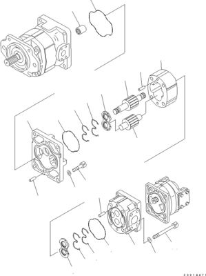 705-14-41010 705-14-41040 Untuk Komatsu Bulldozer D155AX-5 WA450 470-1 Pompa hidraulik Pompa piston Pasar