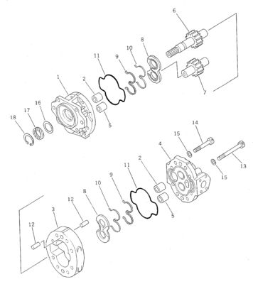 705-14-41010 705-14-41040 Untuk Komatsu Bulldozer D155AX-5 WA450 470-1 Pompa hidraulik Pompa piston Pasar