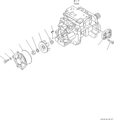 708-1H-00251 708-2H-04650 Untuk Komatsu Bulldozer D155AX-6 D155AX-6A Pompa Utama Hidraulik