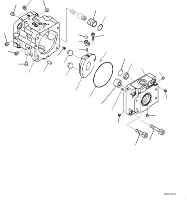 708-1T-00552 708-1T-01552 708-1T-04150 Untuk Komatsu Bulldozer D39EX-22 D39PX-22 D31EX-22 Pompa FUN Hidraulik Asli