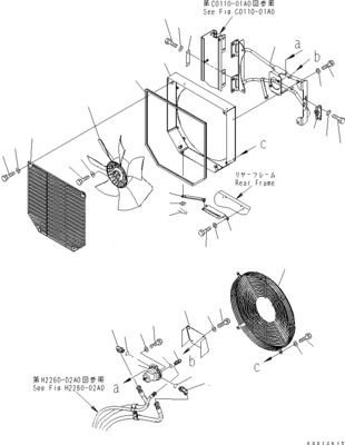 418-03-33241 4180333241 Untuk Komatsu Wheel Loaders WA100-5 WA150-5 WA200-5 WA270 Motor kipas hidrolik
