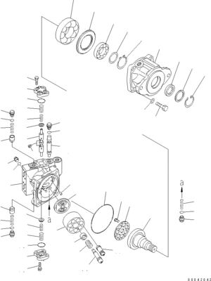 706-7H-01101 706-7H-12310 706-7H-01100 Untuk Komatsu buldoser D155AX-6 D155AX-7 Motor Hidraulik HST PUMP Pasca pasar