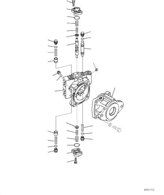 706-7H-01101 706-7H-12310 706-7H-01100 Untuk Komatsu buldoser D155AX-6 D155AX-7 Motor Hidraulik HST PUMP Pasca pasar