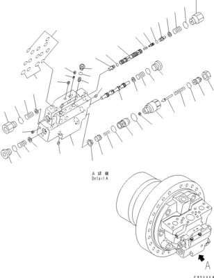 708-7H-00040 708-7H-11110 Untuk Komatsu D275AX-5EO Bulldozer hidrolik H.S.S. MOTOR Asli Kualitas tinggi Pasokan
