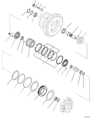 207-27-00260 708-8H-00320 Untuk Ekskavator Komatsu PC300-7 340NLC-7 350-7 Perakitan Perjalanan Final Drive Motor Perjalanan Asli