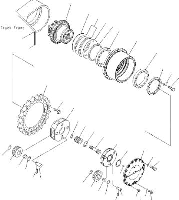 706-8J-01012 706-8J-01011 untuk Komatsu PC400-7 450-7 450-8 Perakitan Perjalanan Ekskavator Final Drive Motor Perjalanan Asli