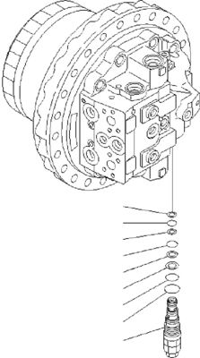 706-8J-01012 706-8J-01011 untuk Komatsu PC400-7 450-7 450-8 Perakitan Perjalanan Ekskavator Final Drive Motor Perjalanan Asli