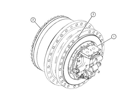 455-2770 155-9198 455-2772 455-2771 untuk CAT 390D 390F 385C Ekskavator Rakitan Perjalanan Final Drive Motor Perjalanan Asli