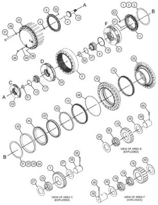 455-2770 155-9198 455-2772 455-2771 untuk CAT 390D 390F 385C Ekskavator Rakitan Perjalanan Final Drive Motor Perjalanan Asli