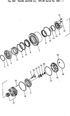21K-60-00020 untuk Komatsu PC150-1 Ekskavator Perakitan Perjalanan Final Drive Motor Travel Asli Aftermarket Kualitas Tinggi