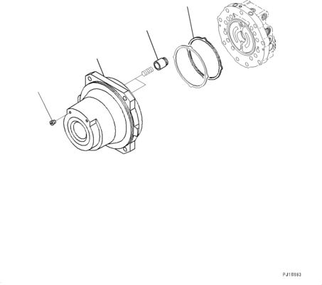 21N-60-34100 21N6034100 Untuk Komatsu PC1250-8 1250SP-8 Excavator Hydraulic Drive Motor Pasar Belakang