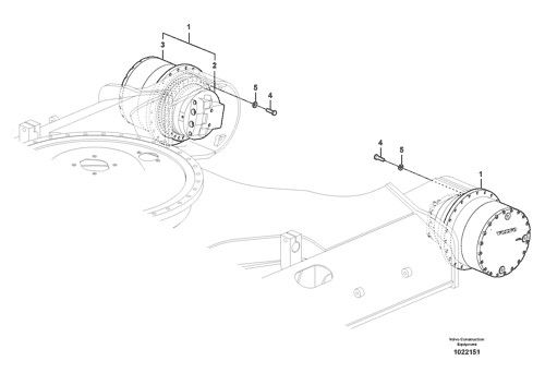 VOE14599921 VOE14599920 VOE14604840Untuk Volvo Ekskavator EC300D 350D 380DPerakitan Final Drive Motor Travel Asli