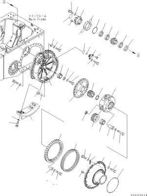17A-27-00152 17A-27-00151 17A-27-00110 Untuk Komatsu Bulldozer D155AX-6 Travel Assembly Final Drive Travel Motor Asli
