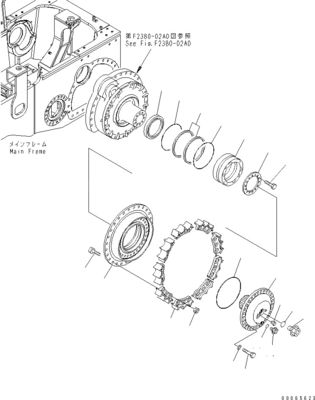 17A-27-00152 17A-27-00151 17A-27-00110 Untuk Komatsu Bulldozer D155AX-6 Travel Assembly Final Drive Travel Motor Asli