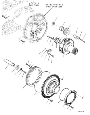 17M-27-00410 17M-27-00252 17M-27-00251 untuk Komatsu Bulldozer D275A-5R Perakitan Perjalanan Final Drive Motor Travel Asli