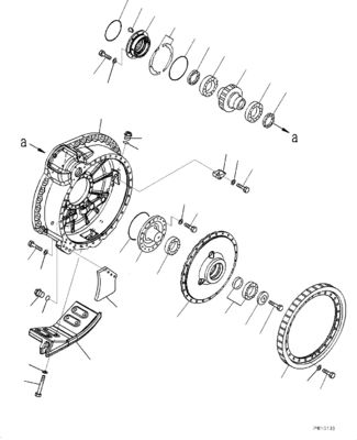 17M-27-00410 17M-27-00252 17M-27-00251 untuk Komatsu Bulldozer D275A-5R Perakitan Perjalanan Final Drive Motor Travel Asli