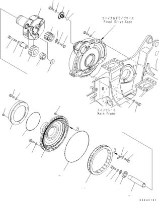 17M-27-00360 17M-27-00510 17M-27-00271 untuk Komatsu Bulldozer D275A-5D Perakitan Perjalanan Final Drive Motor Travel Asli
