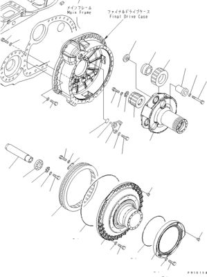 17M-27-00360 17M-27-00510 17M-27-00271 untuk Komatsu Bulldozer D275A-5D Perakitan Perjalanan Final Drive Motor Travel Asli