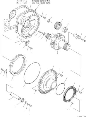 195-27-00841 195-27-00851 Excavator Final Drive Untuk Komatsu Bulldozer D375A-8