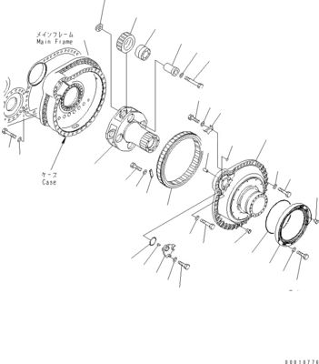 Original Excavator Final Drive 198-27-00611 198-27-00630 Untuk Komatsu Bulldozer D475A-5EO