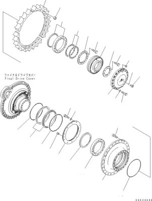 Original Excavator Final Drive 198-27-00611 198-27-00630 Untuk Komatsu Bulldozer D475A-5EO