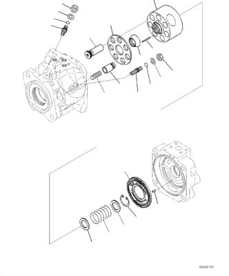 708-1U-00120 708-1U-00140 708-1U-00170 708-1L-04010 R7081U00120 R7081U00171 708-1U-01151 Untuk Komatsu WA380-6 WA430-6 LOADER RODEL Pompa hidraulik Pompa kemudi