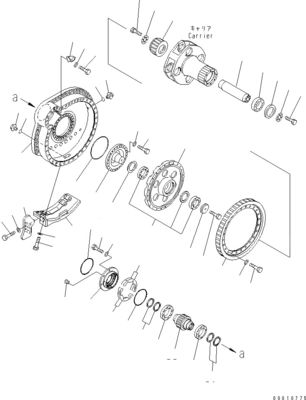 198-27-00650 198-27-00621 198-27-00640 Untuk Komatsu Bulldozer D475A-5E0 D475ASD-5E0 Final Drive Travel Motor