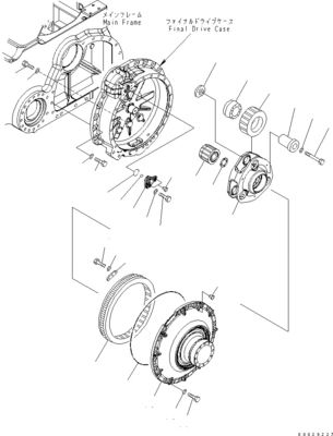 154-27-00432 154-27-00431 154-27-00430 Untuk Komatsu Bulldozer D85EX-15 Travel Assembly Final Drive Travel Motor Pasar Belakang